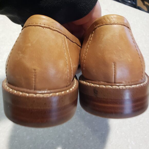 SAM EDELMAN NEW YORK Shoes Womens 8M Beige Horse Bit Cammi Kiltie Almond Loafers - Picture 9 of 12